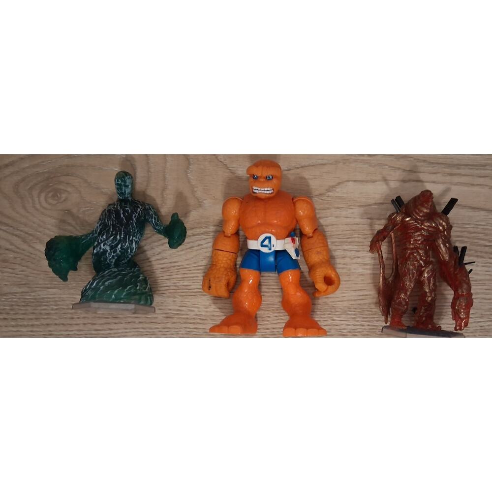 Lot Of 3 Marvel Figures Fantastic 4 The Thing, Spider-Man Far From Home Toys